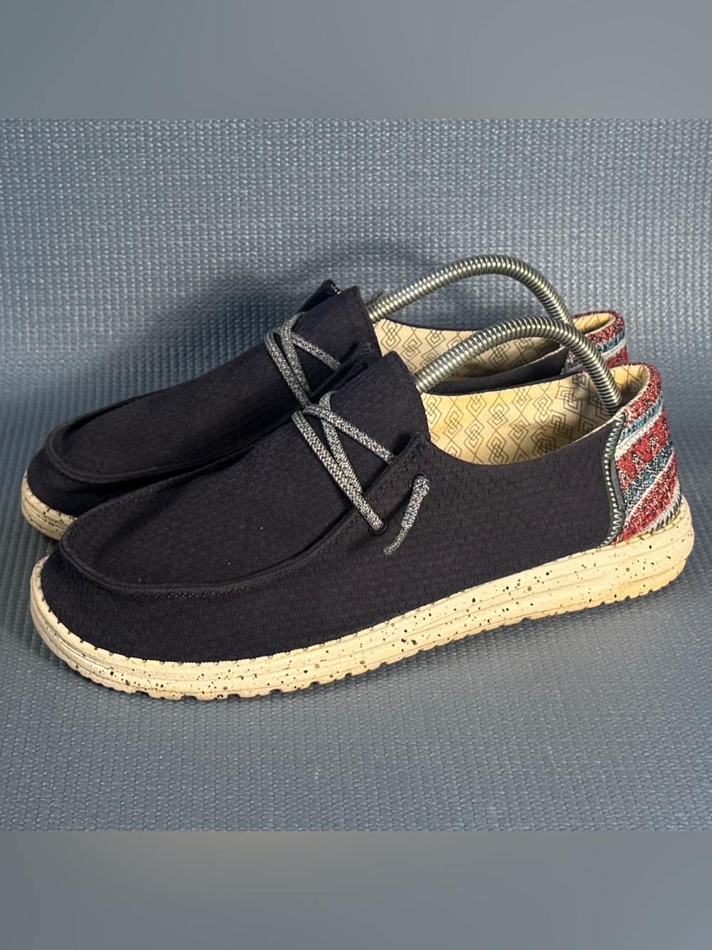Hey Dude Women’s Wendy Aztec Tribe Navy Blue Ccomfort Shoes Size 11